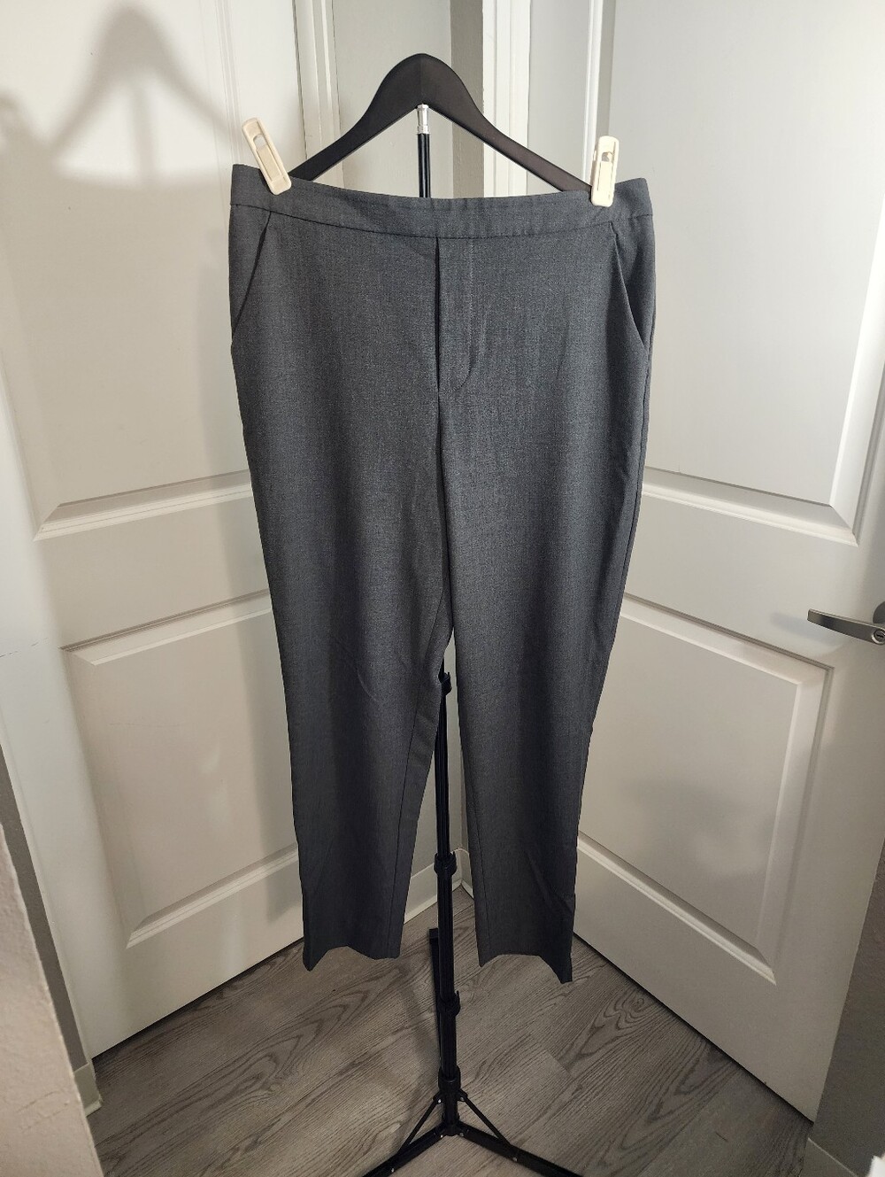 Banana Republic Hayden Tapered Pants Size 12 Tall Gray High Rise Ankle Work